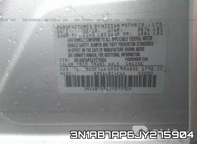 3N1AB7AP6JY275904 фото 10