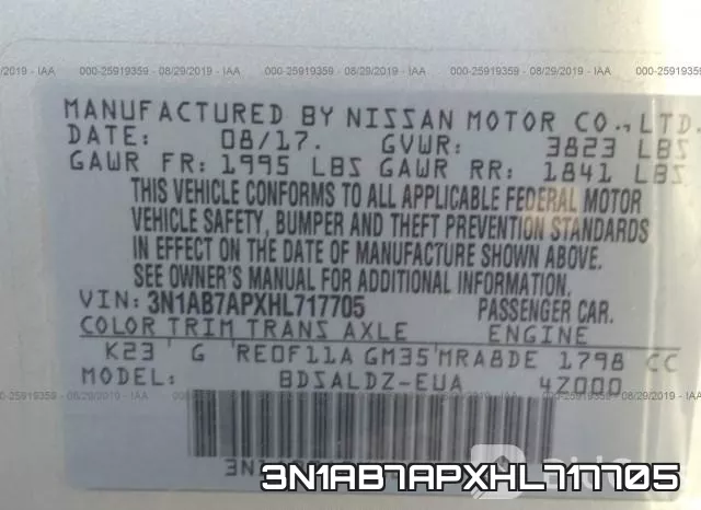 3N1AB7APXHL717705 фото 10