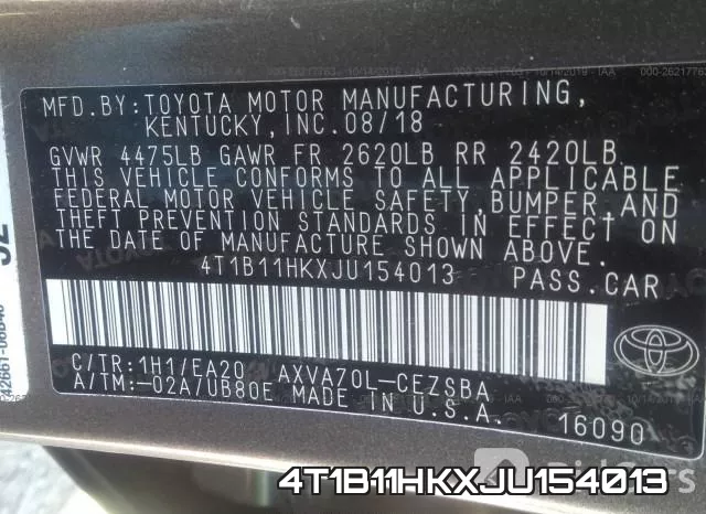 4T1B11HKXJU154013 фото 10