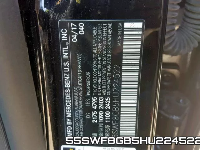 55SWF8GB5HU224522 фото 2