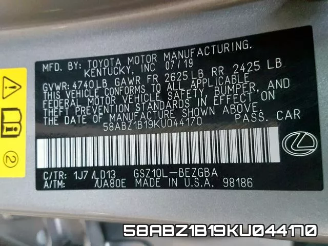 58ABZ1B19KU044170 фото 2