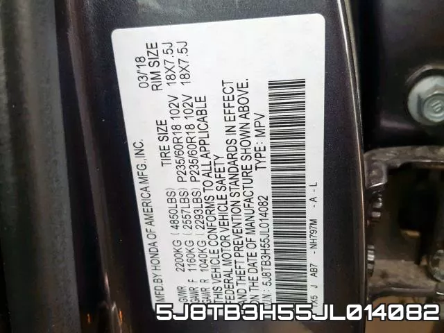 5J8TB3H55JL014082 фото 2