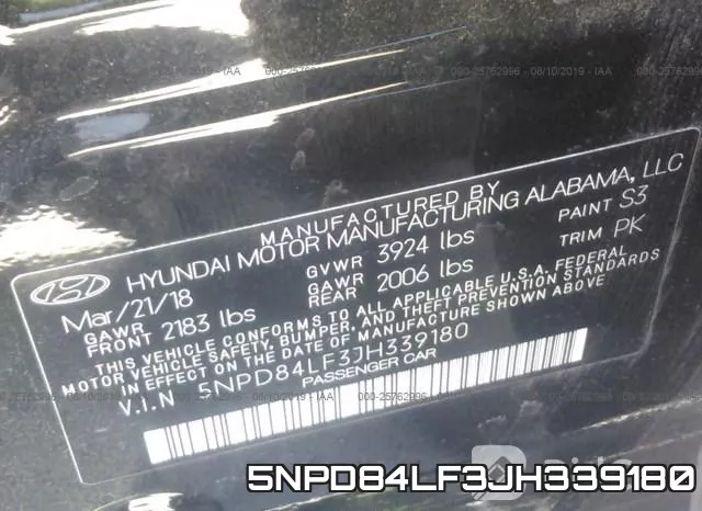 5NPD84LF3JH339180 фото 10