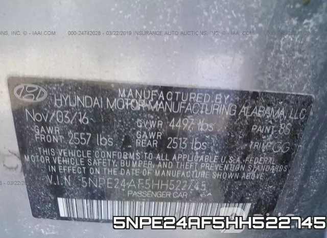 5NPE24AF5HH522745 фото 10
