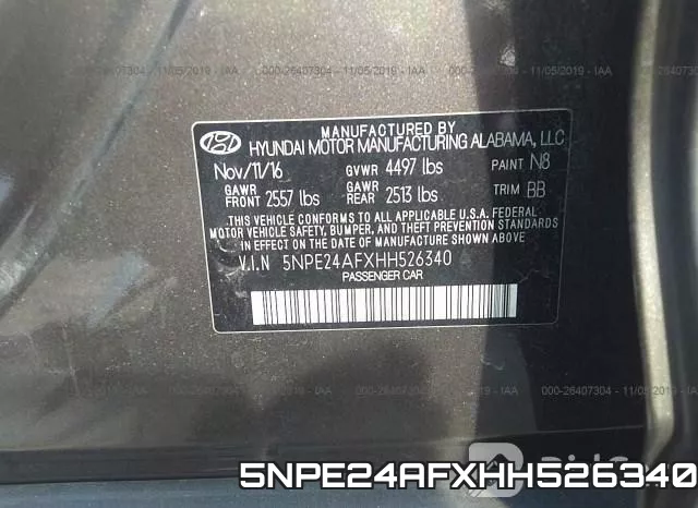 5NPE24AFXHH526340 фото 10