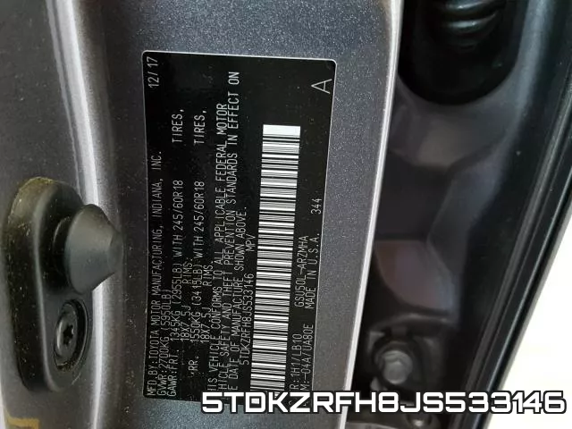 5TDKZRFH8JS533146 фото 2