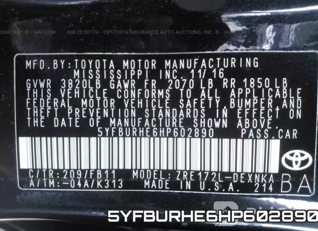 5YFBURHE6HP602890 фото 10