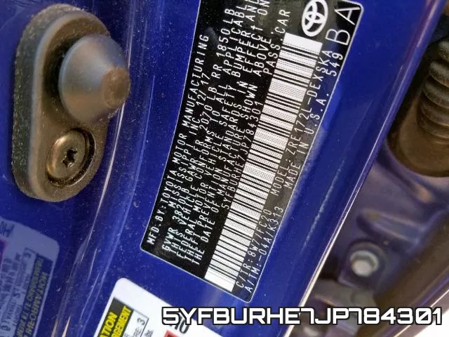 5YFBURHE7JP784301 фото 2