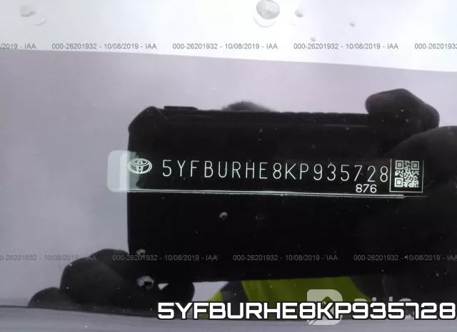 5YFBURHE8KP935728 фото 10