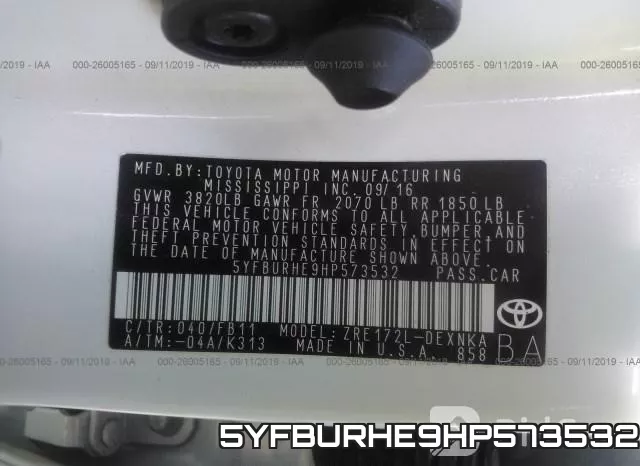 5YFBURHE9HP573532 фото 10
