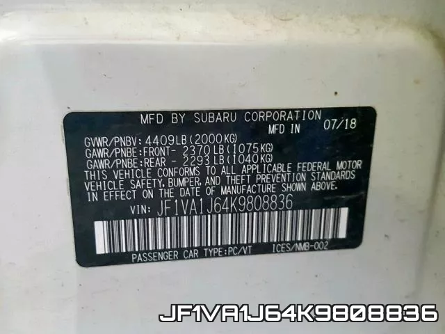 JF1VA1J64K9808836 фото 2