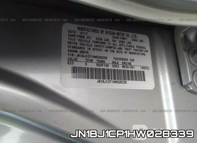 JN1BJ1CP1HW028339 фото 10