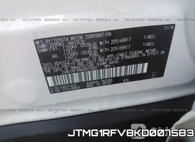 JTMG1RFV8KD007583 фото 10