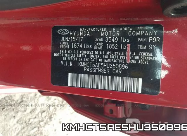 KMHCT5AE5HU350896 фото 10