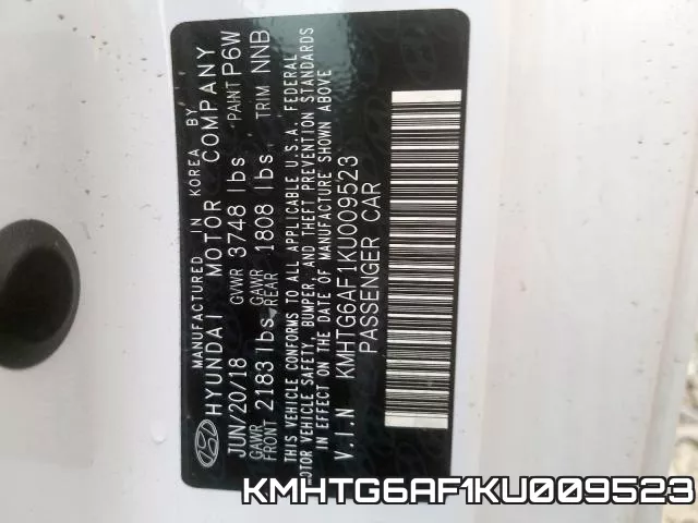 KMHTG6AF1KU009523 фото 2