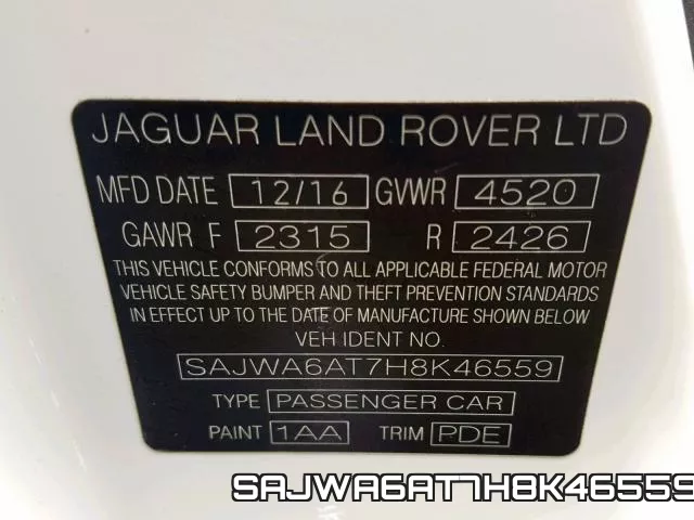 SAJWA6AT7H8K46559 фото 2