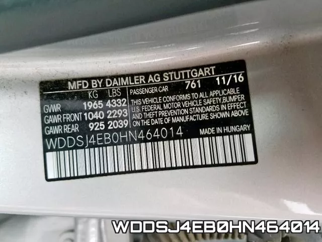 WDDSJ4EB0HN464014 фото 2