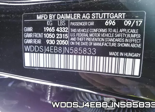 WDDSJ4EB8JN585833 фото 10