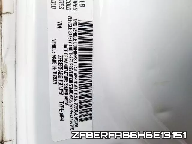 ZFBERFAB6H6E13151 фото 2