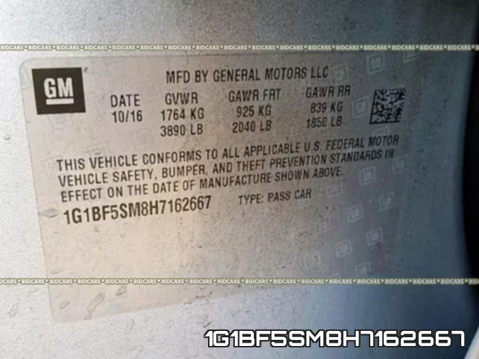 1G1BF5SM8H7162667 фото 2