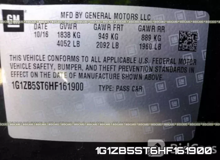 1G1ZB5ST6HF161900 фото 10