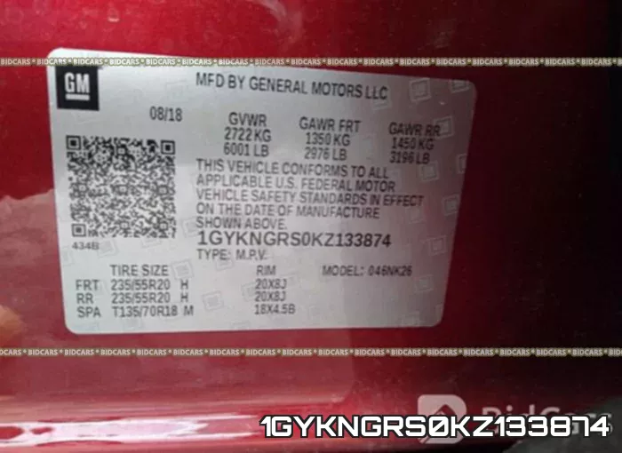 1GYKNGRS0KZ133874 фото 10