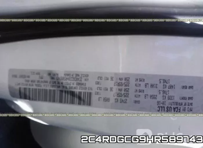 2C4RDGCG9HR589743 фото 10