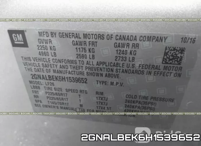 2GNALBEK6H1539652 фото 10