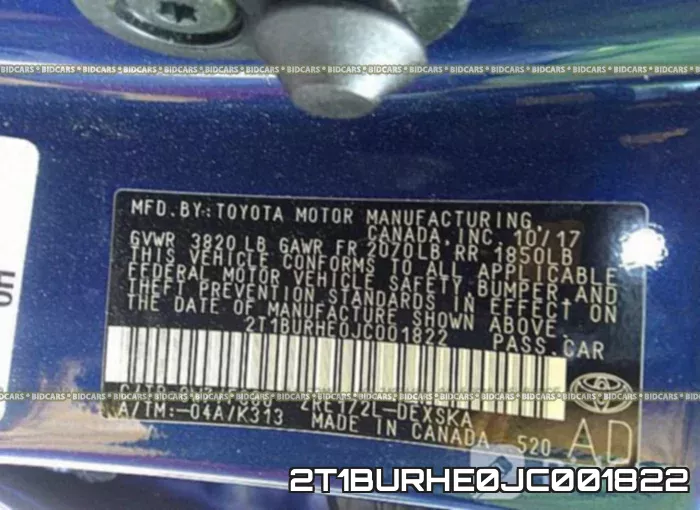 2T1BURHE0JC001822 фото 10