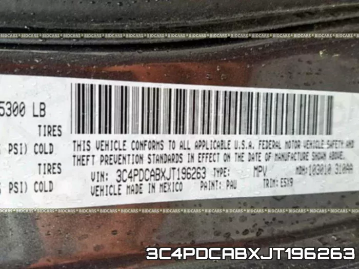 3C4PDCABXJT196263 фото 2