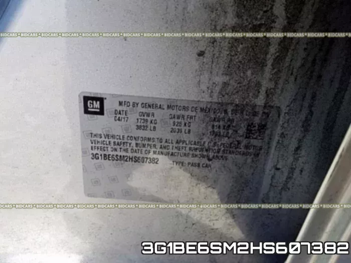 3G1BE6SM2HS607382 фото 2