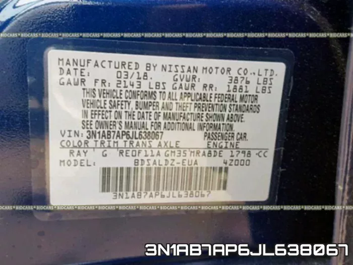 3N1AB7AP6JL638067 фото 2