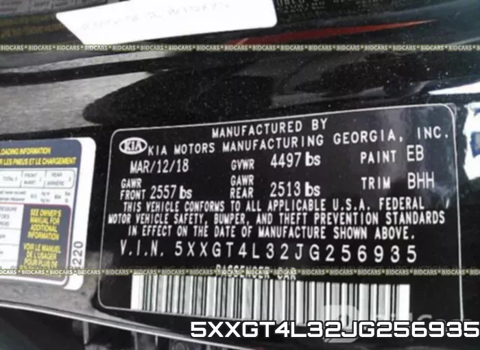 5XXGT4L32JG256935 фото 10