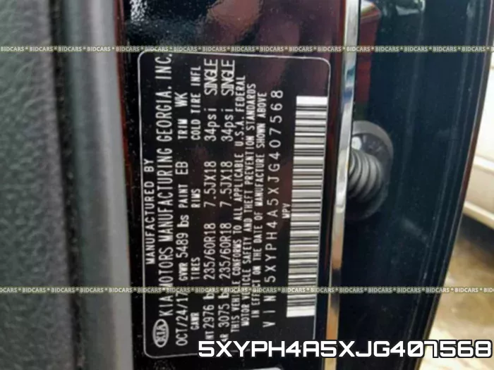 5XYPH4A5XJG407568 фото 2