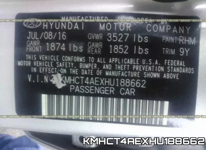 KMHCT4AEXHU188662 фото 10