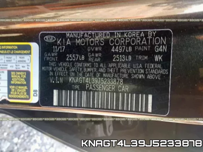 KNAGT4L39J5233878 фото 2