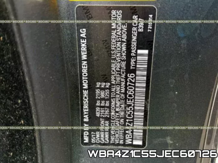WBA4Z1C55JEC60726 фото 2