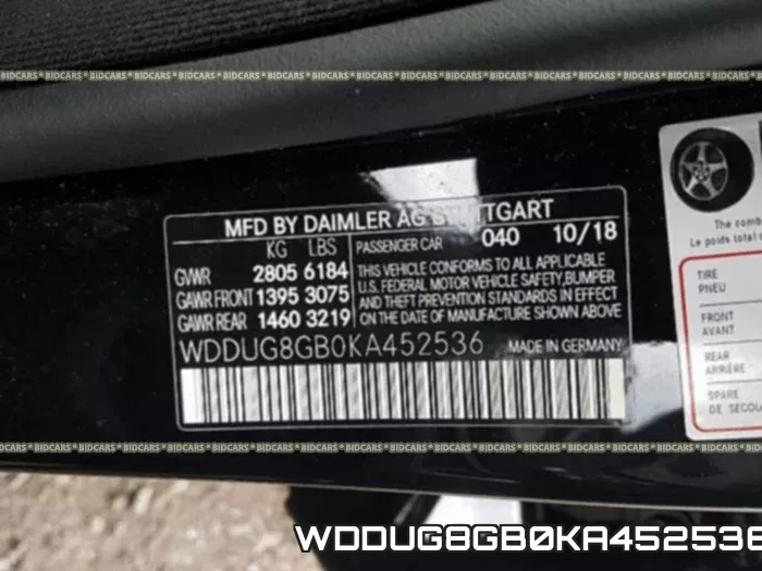 WDDUG8GB0KA452536 фото 2
