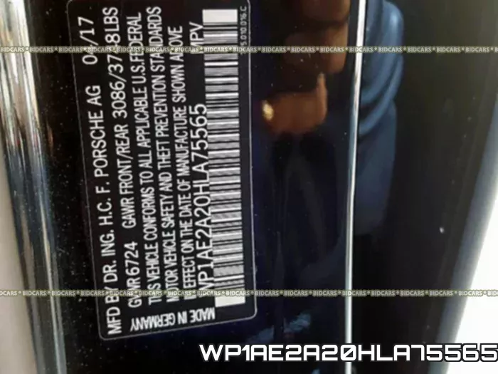 WP1AE2A20HLA75565 фото 2