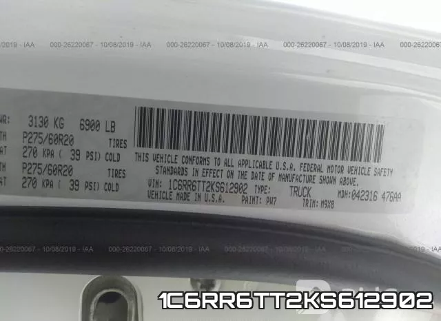1C6RR6TT2KS612902 фото 10