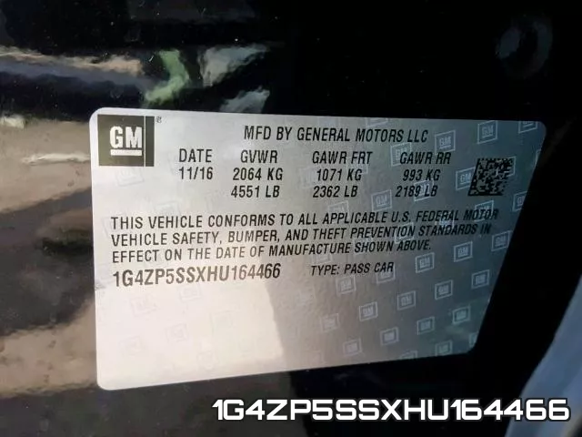 1G4ZP5SSXHU164466 фото 2