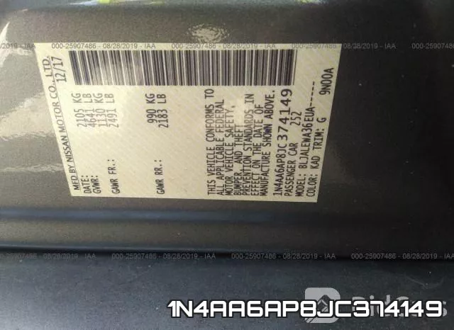 1N4AA6AP8JC374149 фото 10