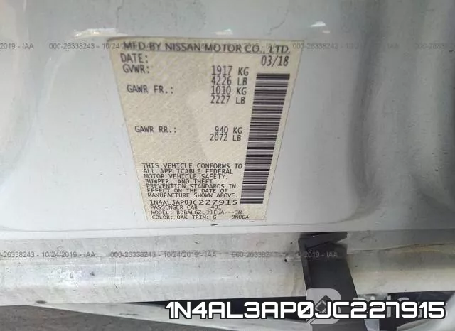 1N4AL3AP0JC227915 фото 10