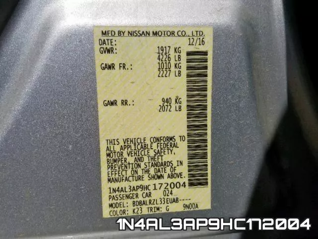 1N4AL3AP9HC172004 фото 2