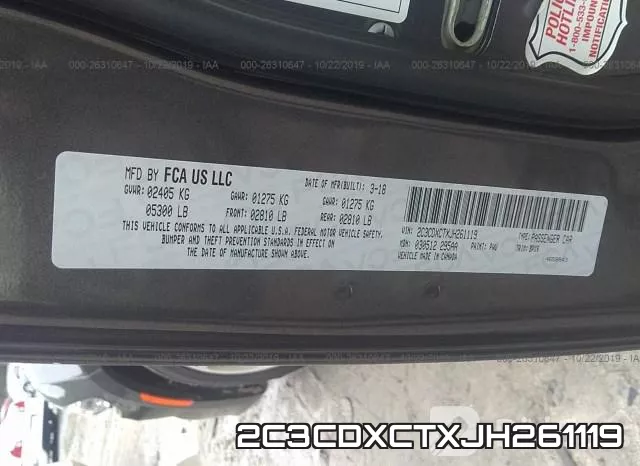 2C3CDXCTXJH261119 фото 10