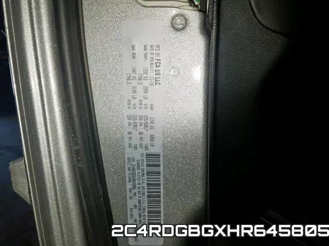 2C4RDGBGXHR645805 фото 2