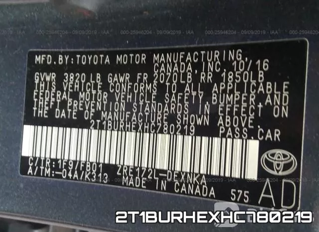 2T1BURHEXHC780219 фото 10