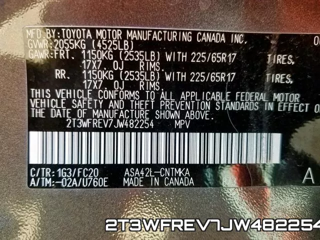 2T3WFREV7JW482254 фото 2