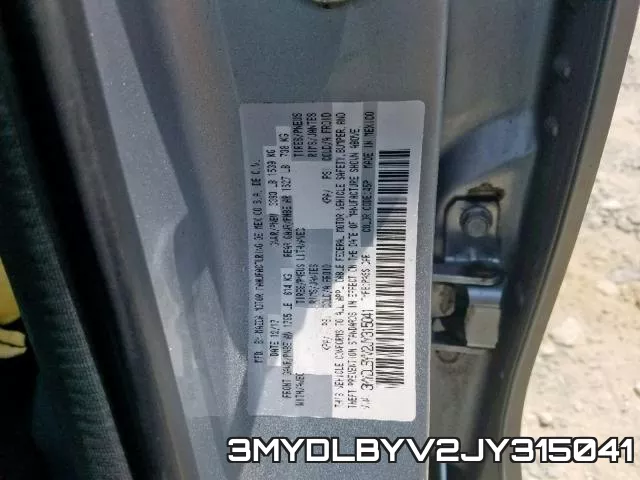 3MYDLBYV2JY315041 фото 2