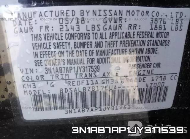 3N1AB7AP1JY317539 фото 10
